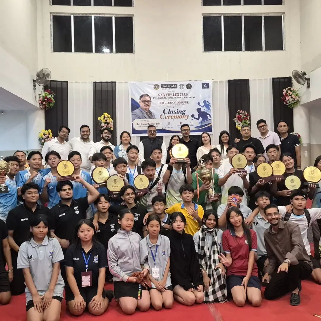 Leo Club of Dimapur concludes inter-school table tennis tournament and slogan competition