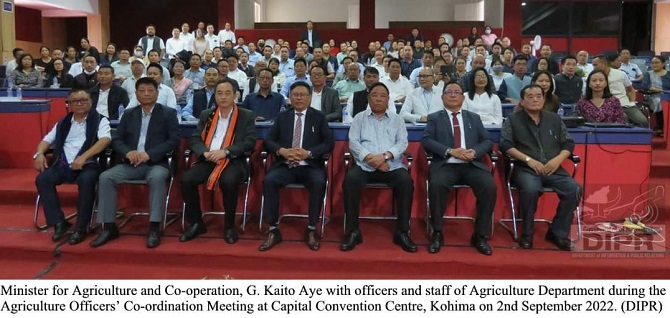 Nagaland Agriculture Minister G Kaito Aye calls upon department officers, staff and field workers to address needs of farmers